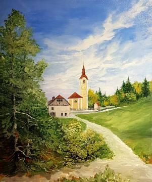 Na Brdu (Akryl - 2021) - Silvo Cerar